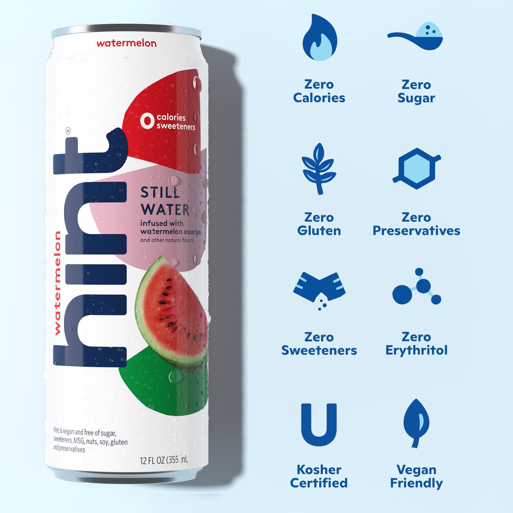 Hint Watermelon pour into glass reveals a refreshing, true fruit flavor.