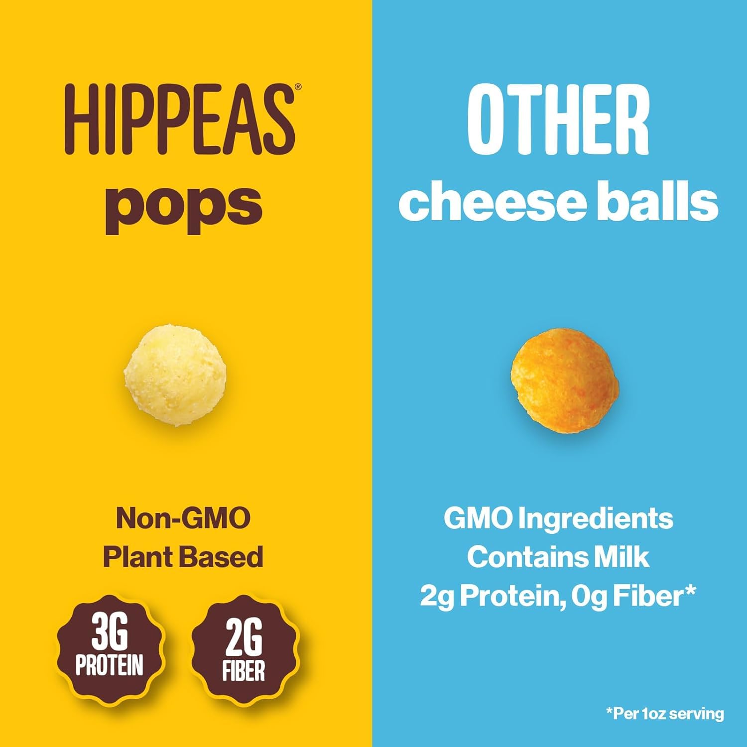 HIPPEAS 7oz bag on a backpack, non-GMO, kosher snack for trips.