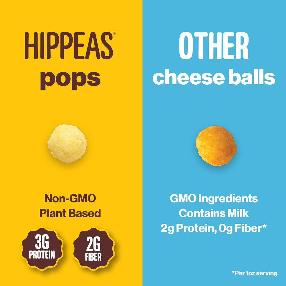 HIPPEAS 7oz bag on a backpack, non-GMO, kosher snack for trips.