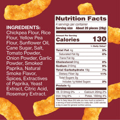 HIPPEAS Chickpea Puffs barbecue crunch close-up emphasizing plant-powered protein.