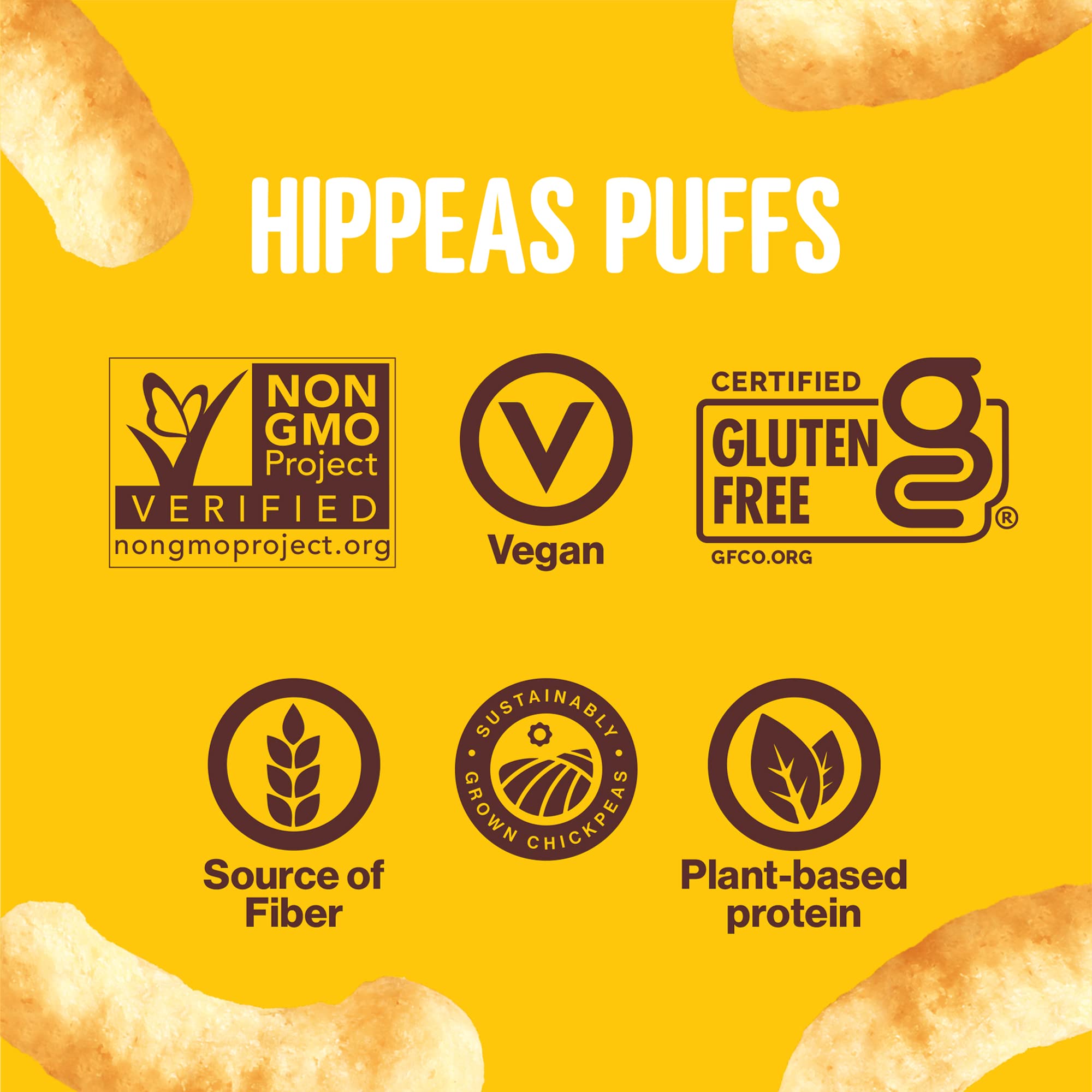 HIPPEAS gluten-free kosher label on packaging signals inclusive snacking