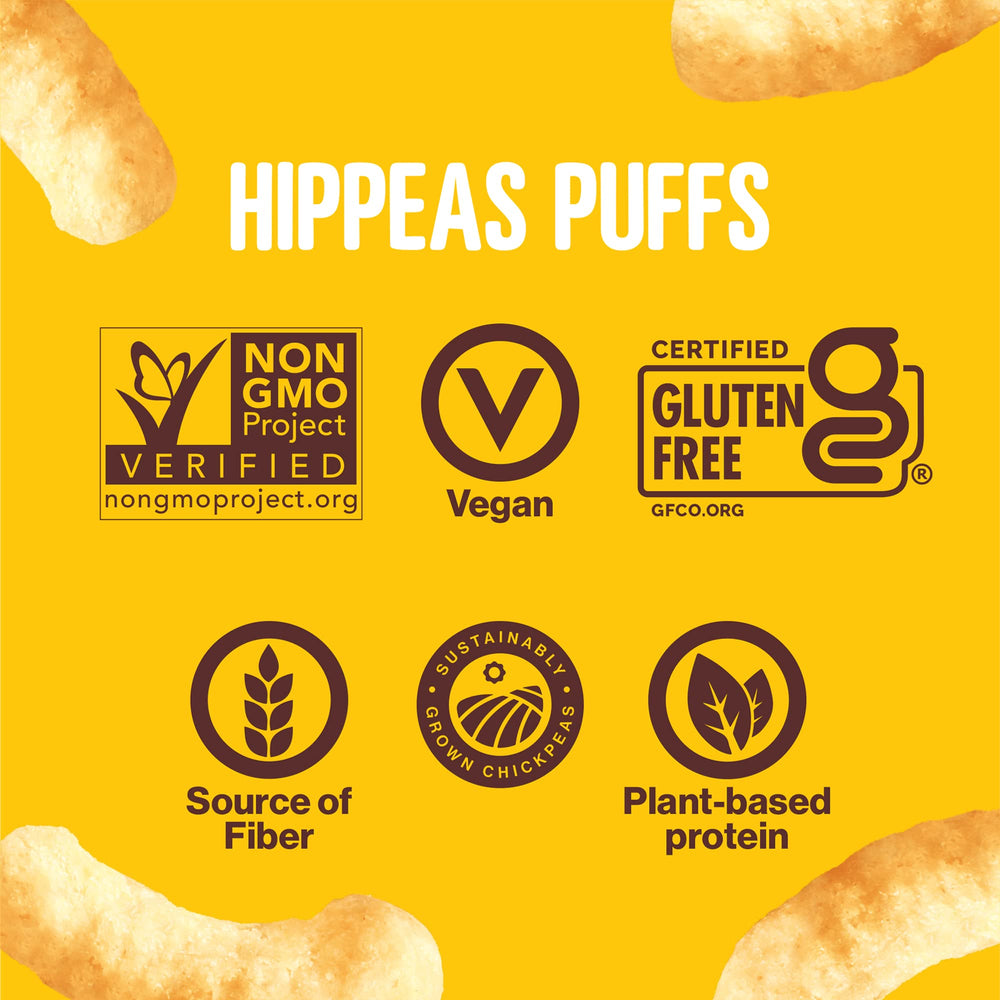 HIPPEAS gluten-free kosher label on packaging signals inclusive snacking