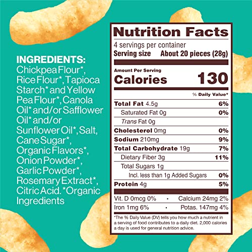 HIPPEAS hand reaching for chickpea puffs, ideal for on-the-go snacking