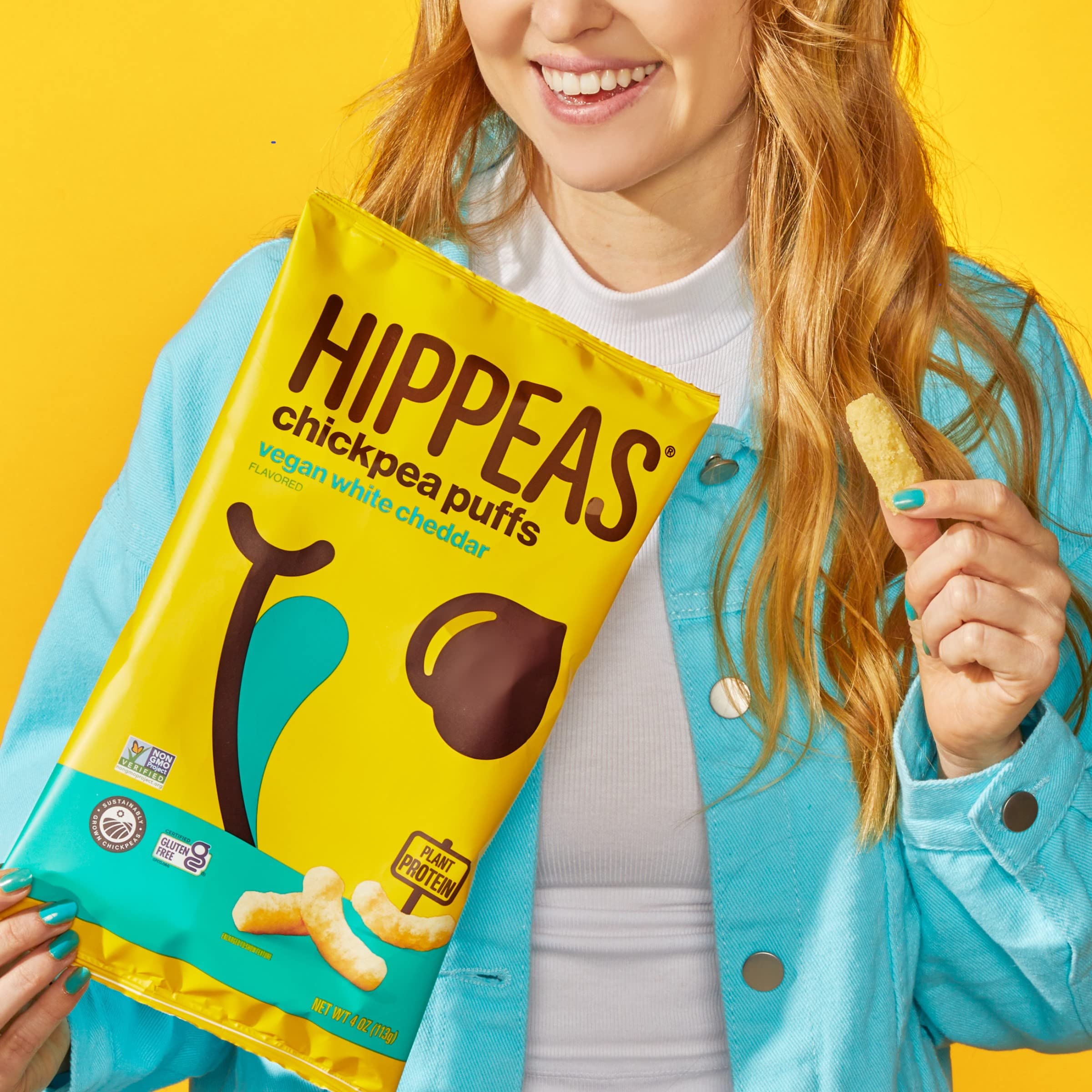 Non-GMO and Kosher HIPPEAS with no artificial colors or flavors