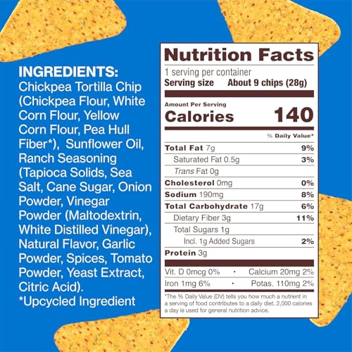 HIPPEAS Rockin' Ranch chips close-up showing crunchy texture and zesty flavor
