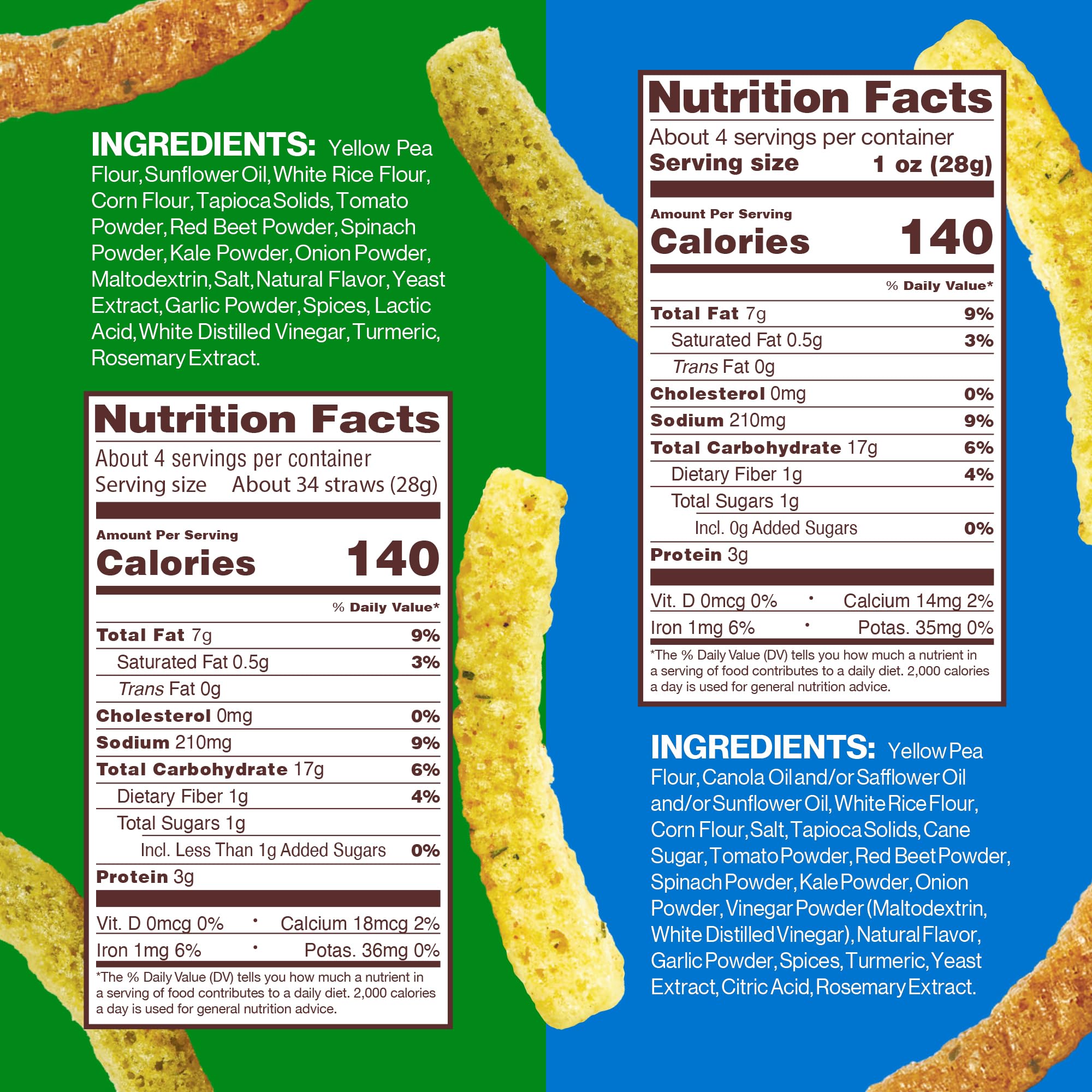 HIPPEAS Veggie Straws Rockin' Ranch pack highlights gluten-free, crunchy plant protein.