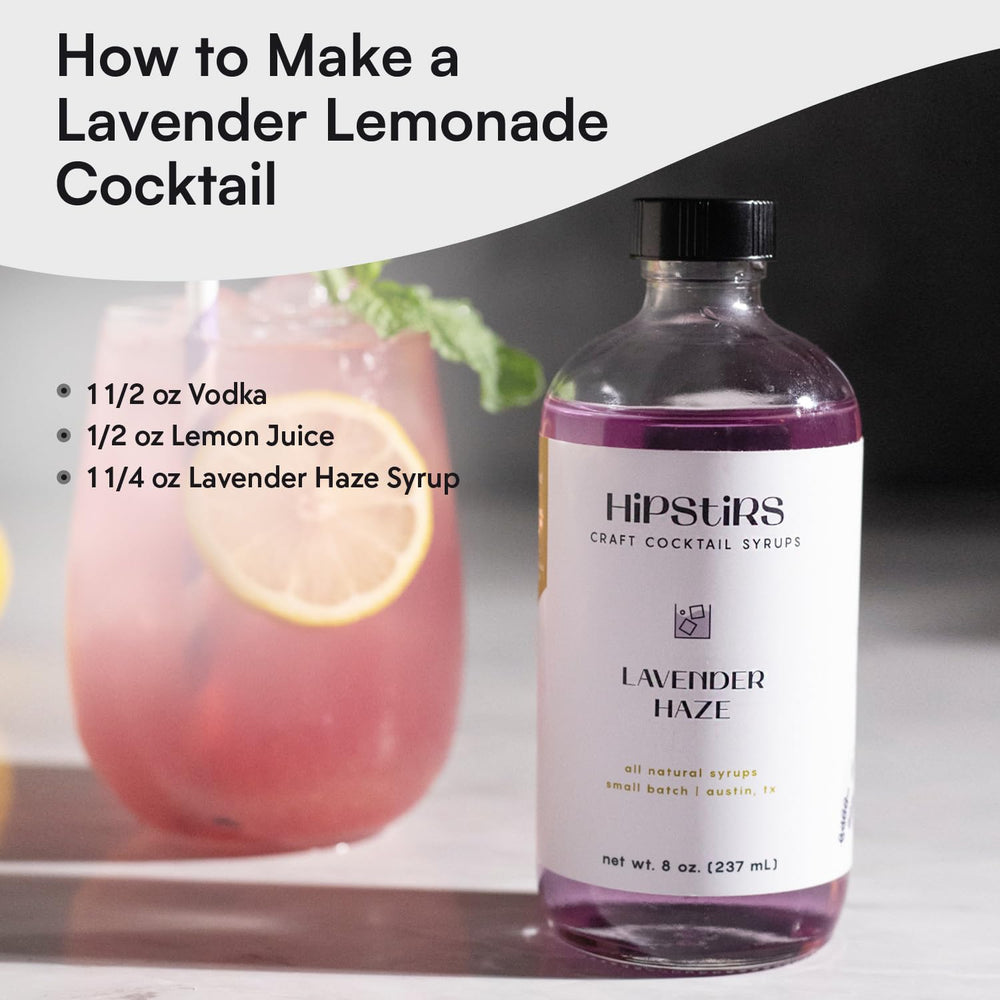 Lemonade with a splash of HipStirs Lavender Haze Syrup