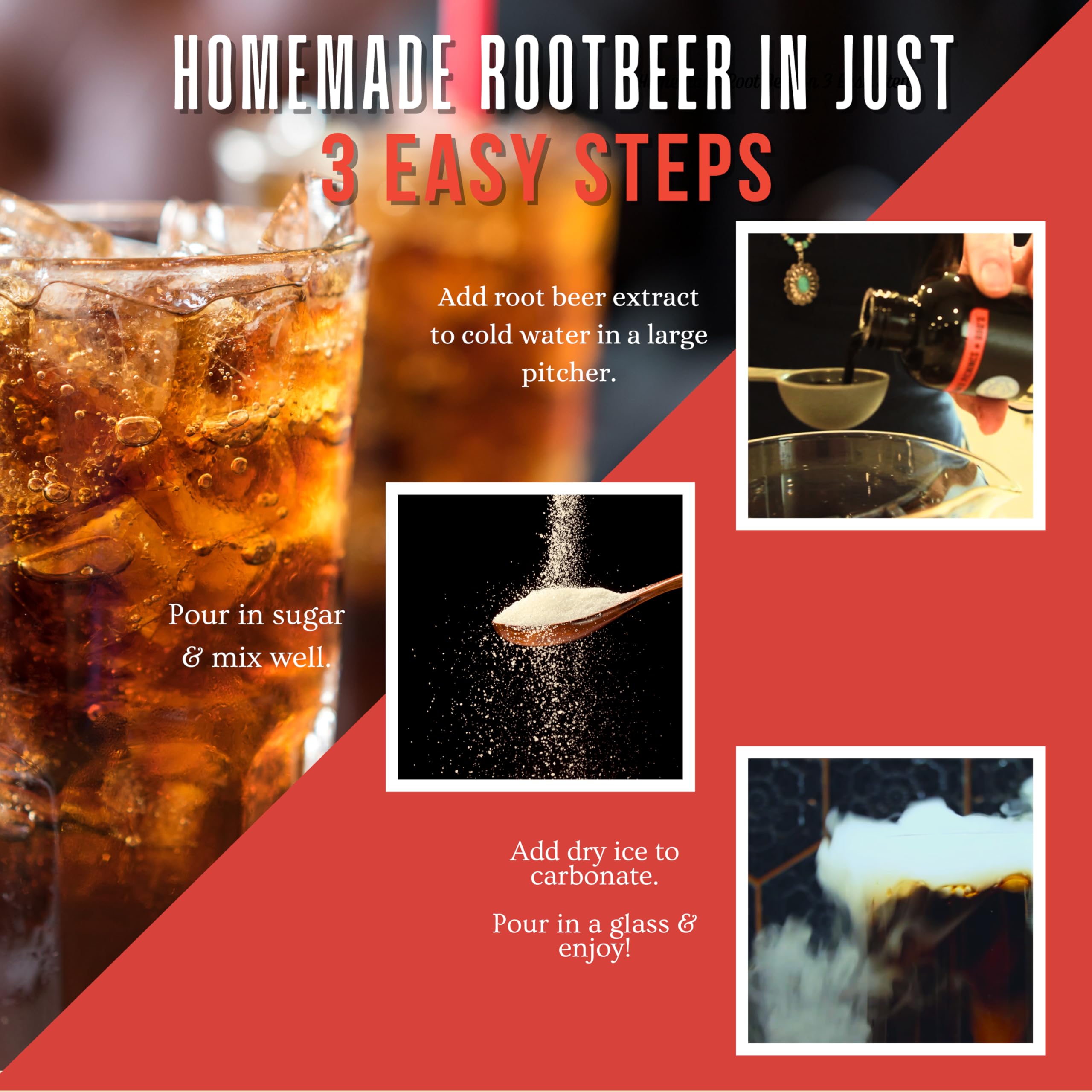 Hires Big H Root Beer Extract with a dry ice recipe guide