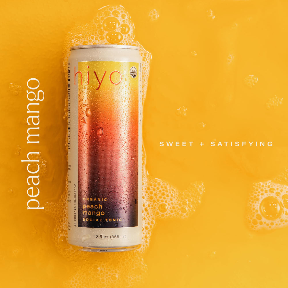 Close-up of HIYO ingredients such as ashwaganda and lemon balm, highlighting botanicals.