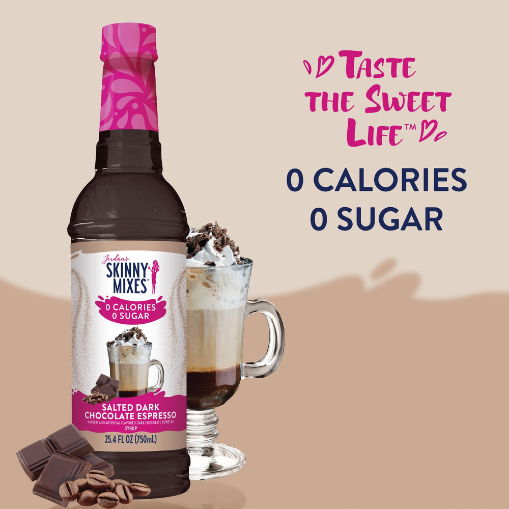 HJZWTS Jordans Skinny Syrups Chocolate Caramel Truffle pour adds indulgent flavor without sugar