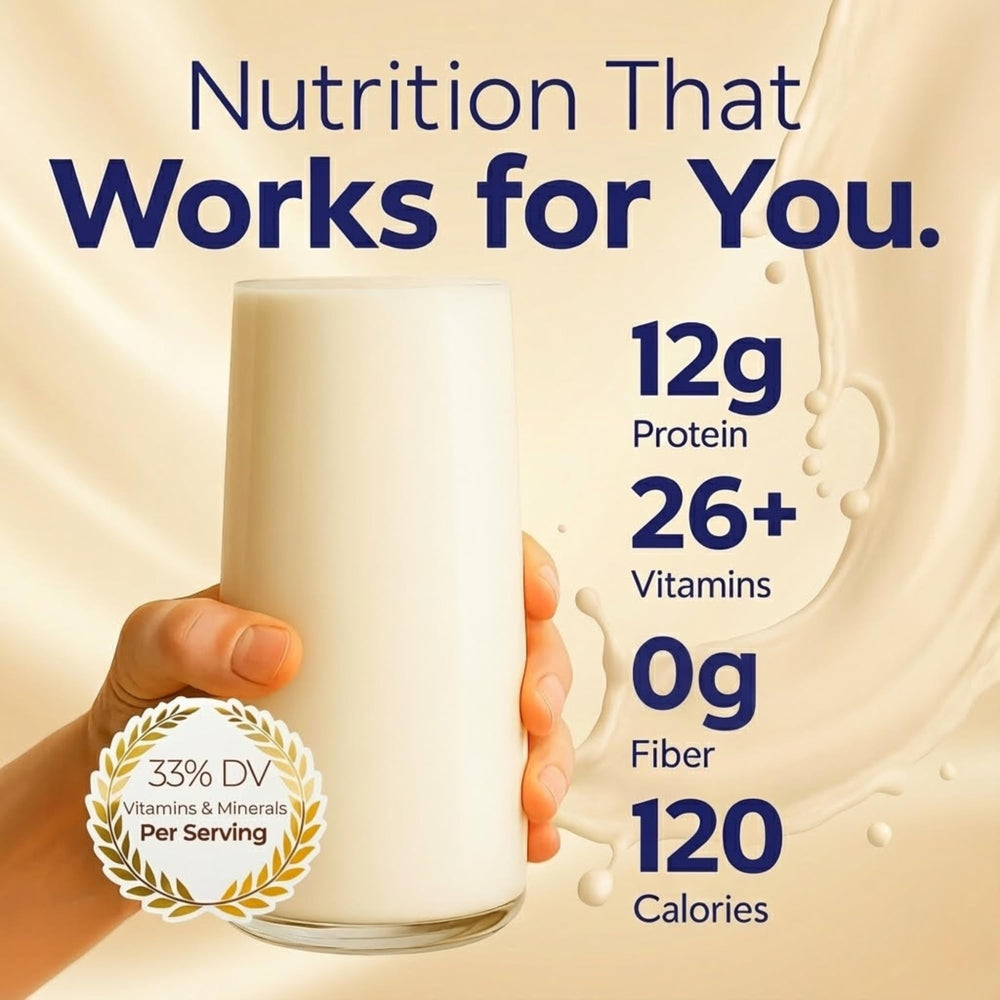 Prepared vanilla shake in glass showcases creamy texture and aroma