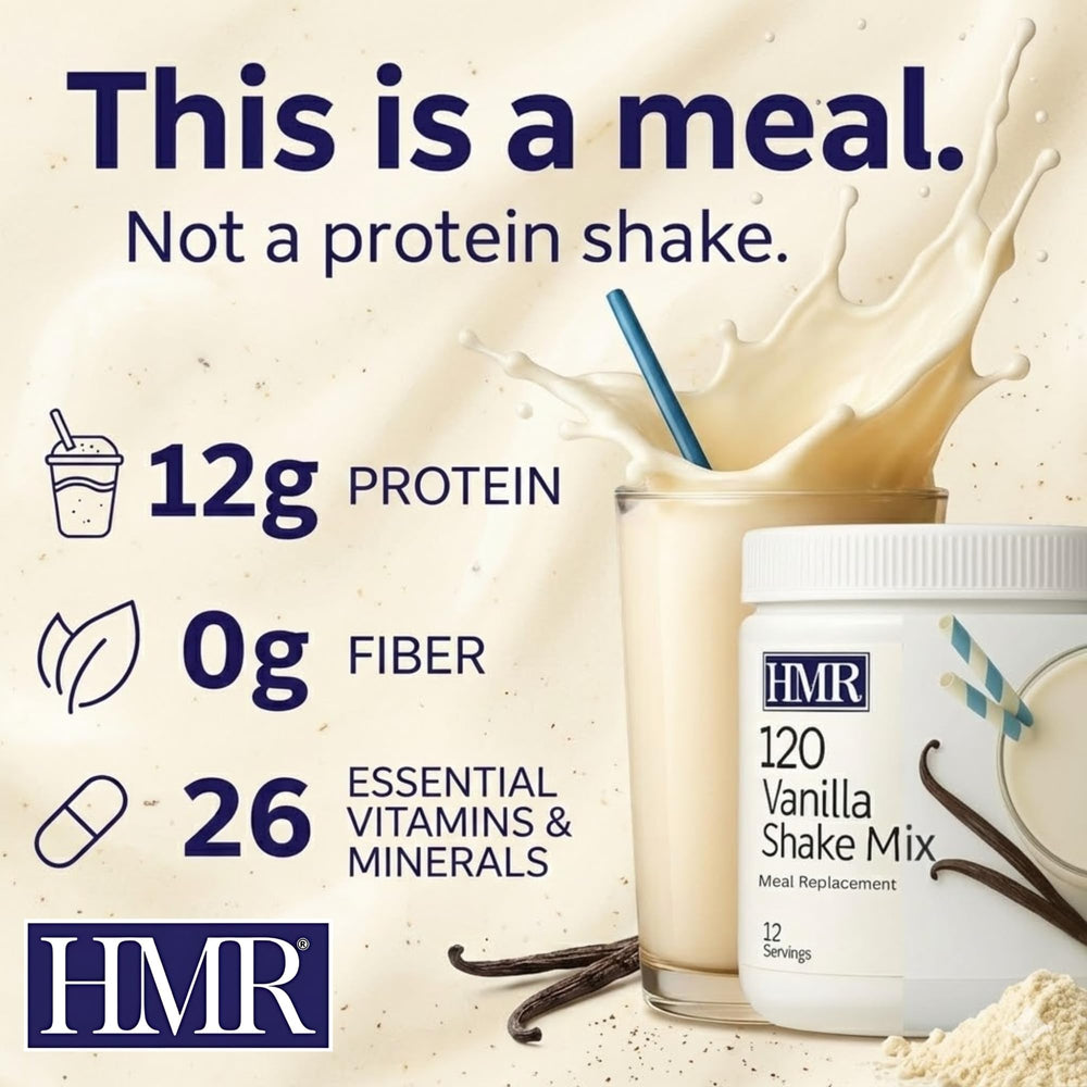 Powder scoop for accurate serving of HMR vanilla shake