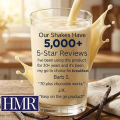 HMR 120 Vanilla Shake scoop for easy portion control