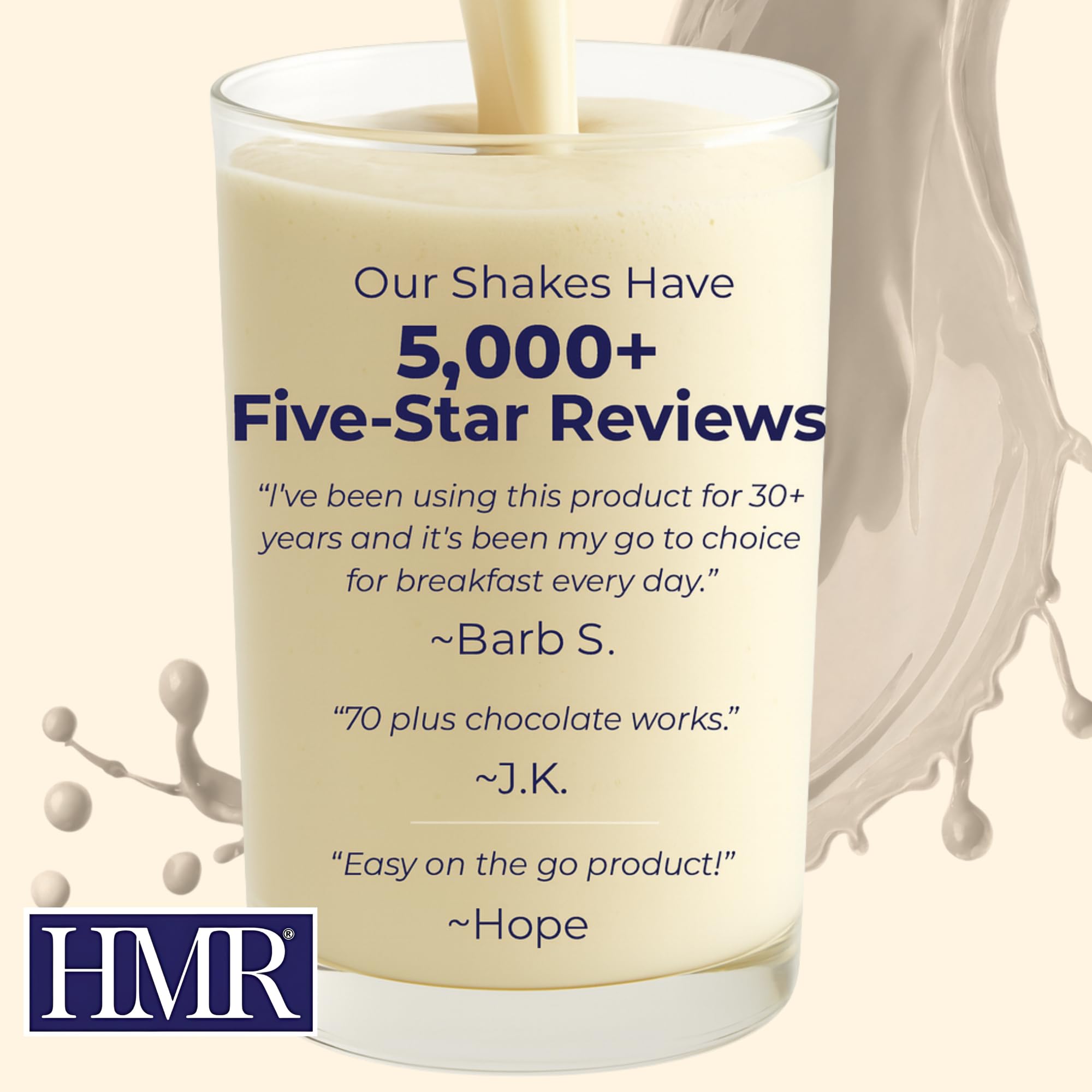 HMR 70 Plus vanilla pudding shows creamy texture with 15 g protein per serving