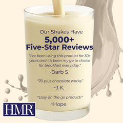 HMR 70 Plus vanilla pudding shows creamy texture with 15 g protein per serving