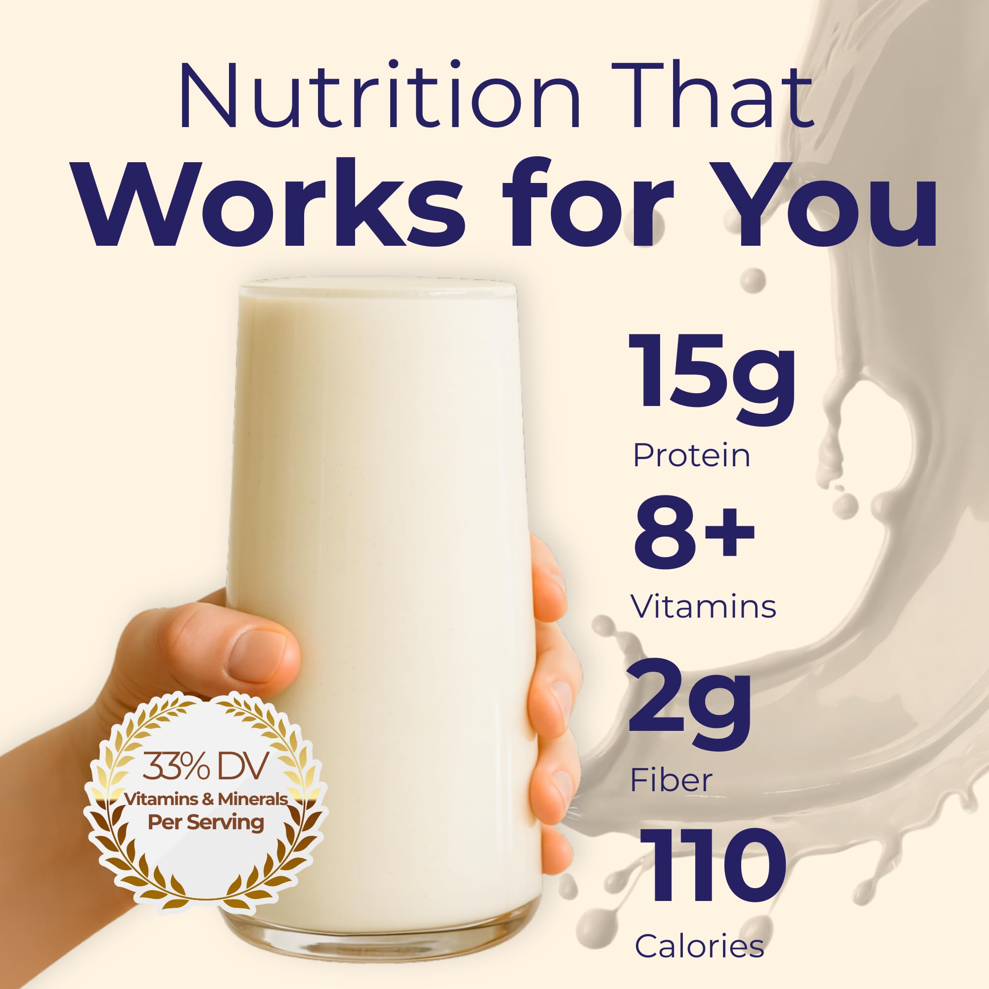 HMR 70 Plus vanilla shake in blender demonstrates quick, protein-rich meal replacement