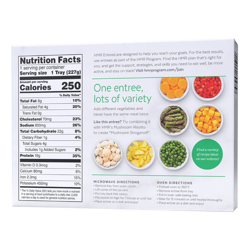 HMR beef stroganoff pack of six, convenient weekly meals.