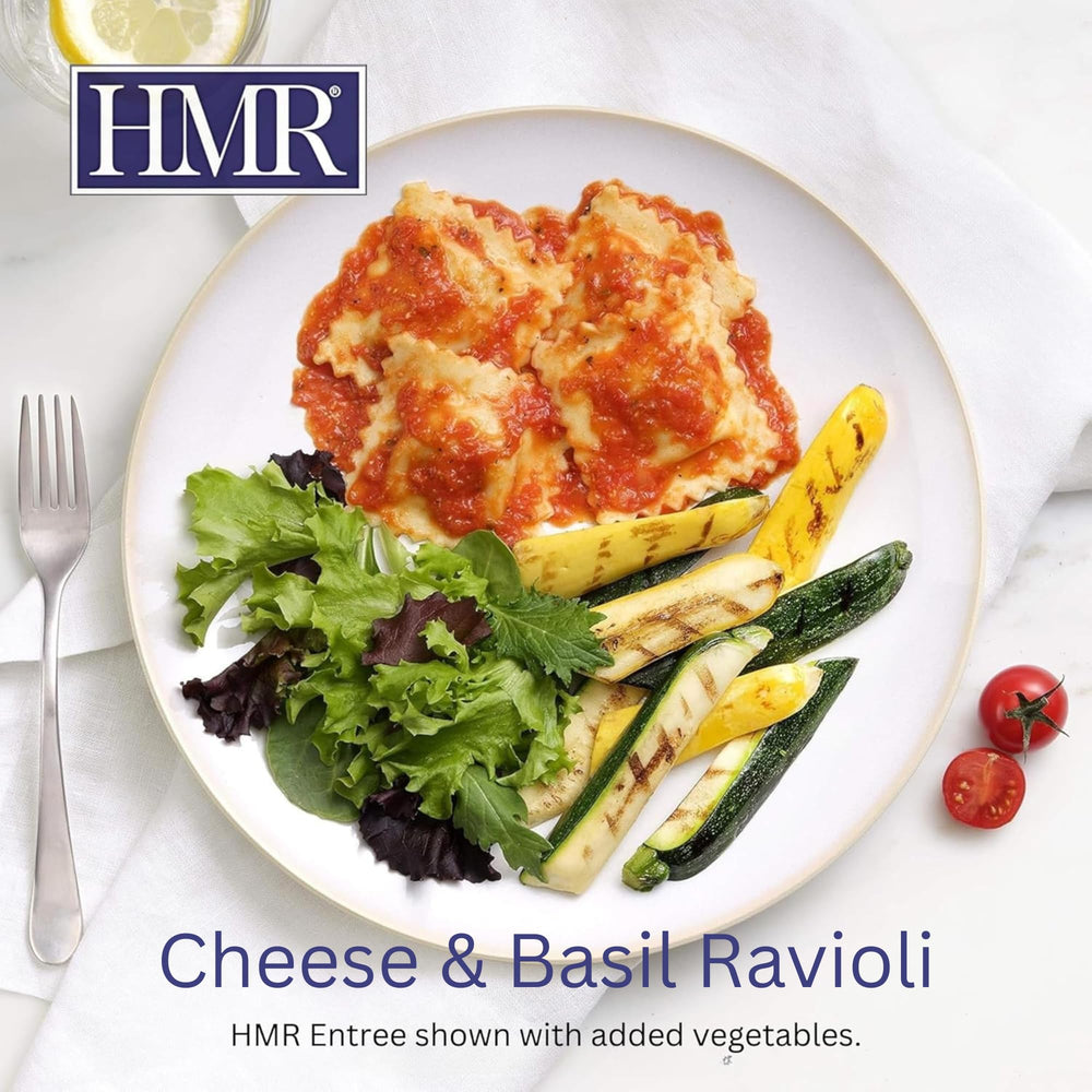 HMR Entrees Variety Pack, five ready-to-eat entrees for easy meal planning.