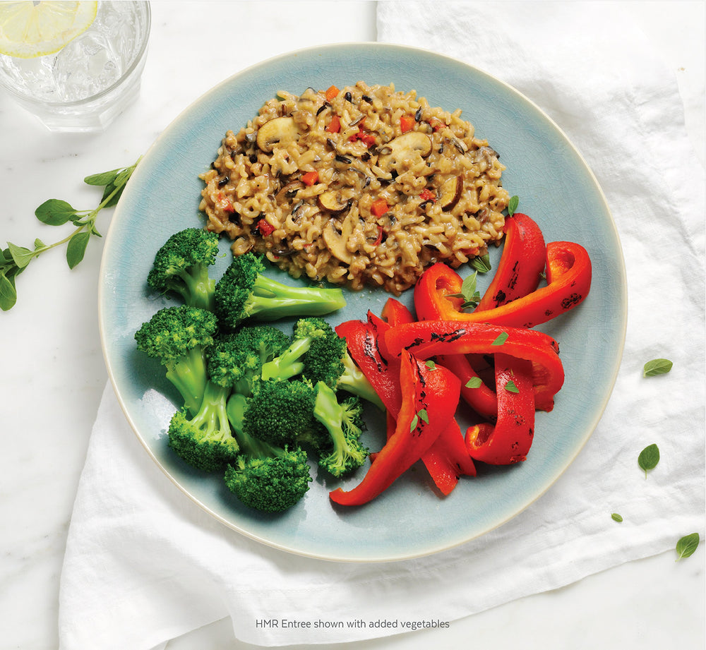 HMR Mushroom Risotto Entrée 8oz portion for a balanced meal.