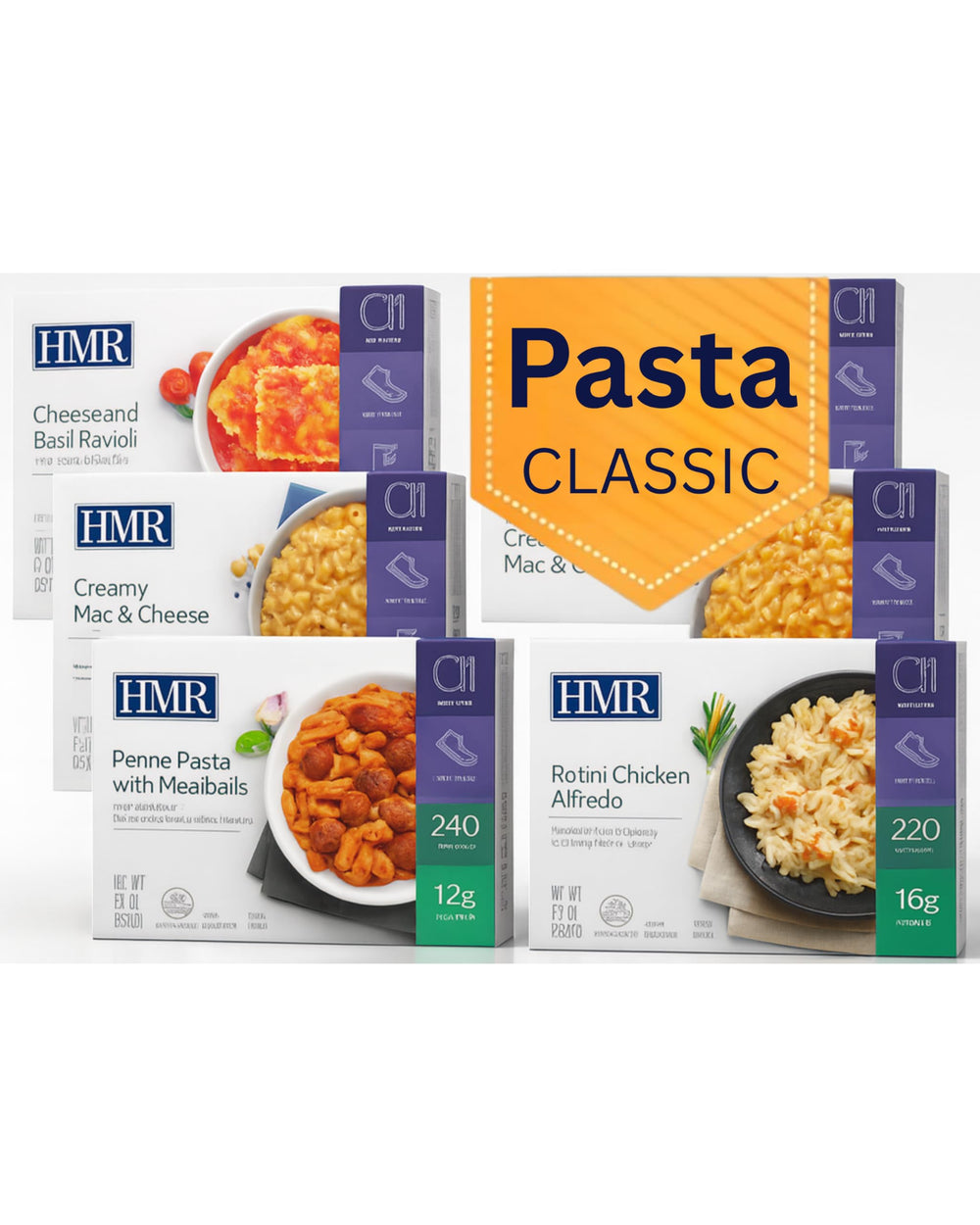 HMR Pasta Classics Penne with Meatballs ready-to-eat lunch option with protein