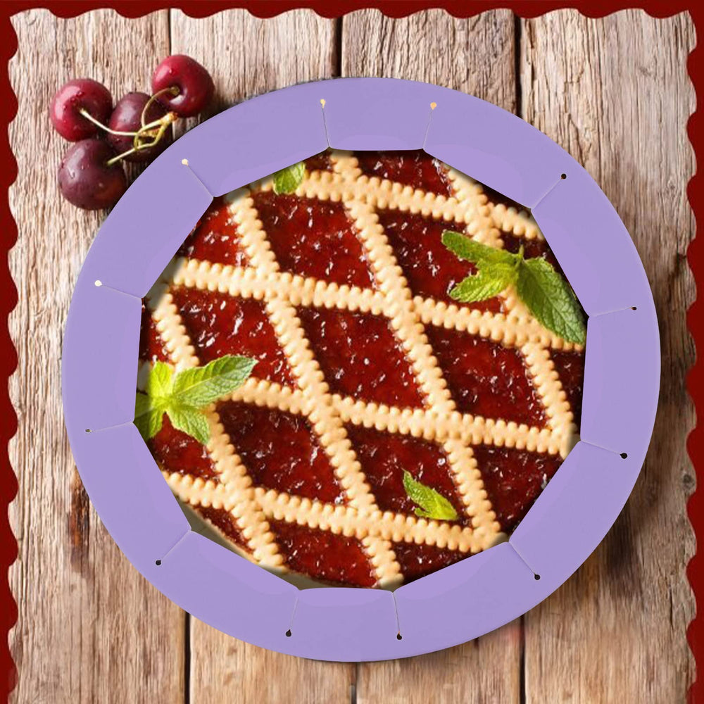 HOHUIGO edge protector keeps crust edges from burning during baking.