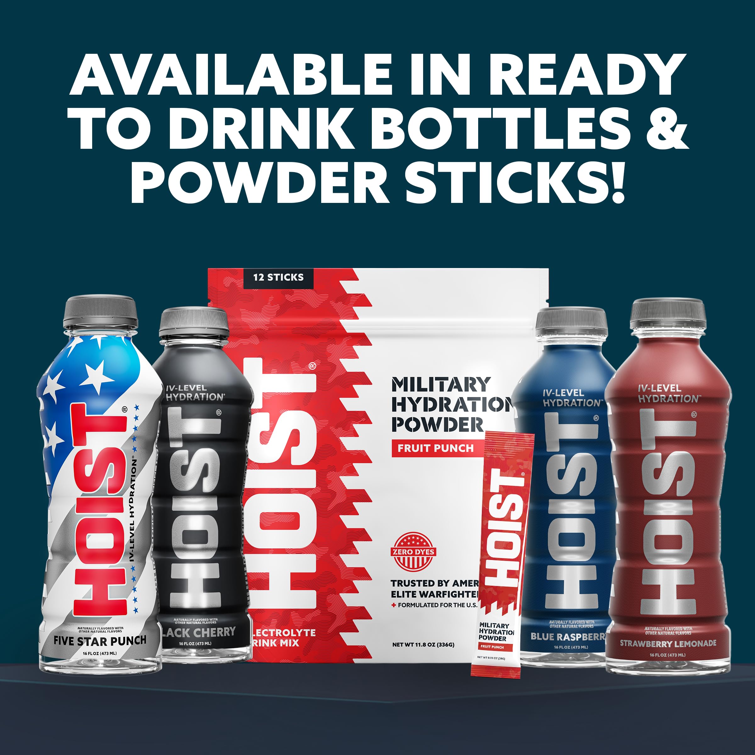 HOIST 12-pack on shelf provides convenient on-demand hydration after workouts.
