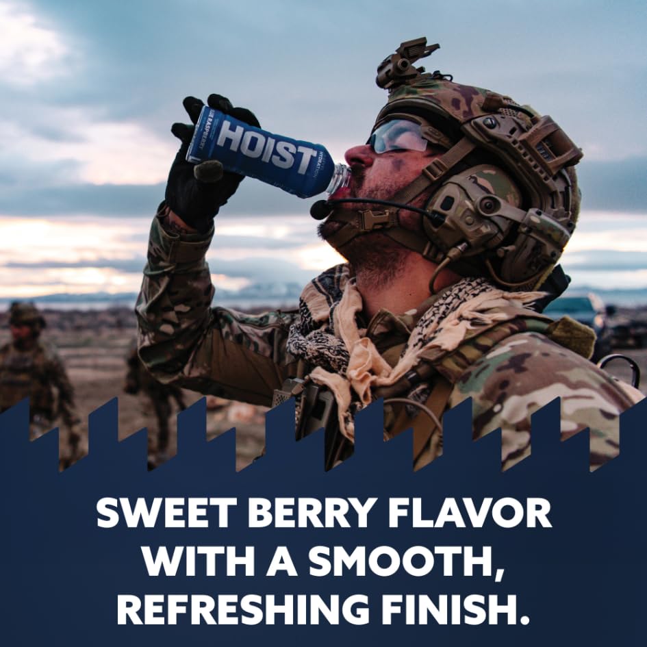 HOIST Blue Raspberry 12-pack box for convenient on-the-go hydration