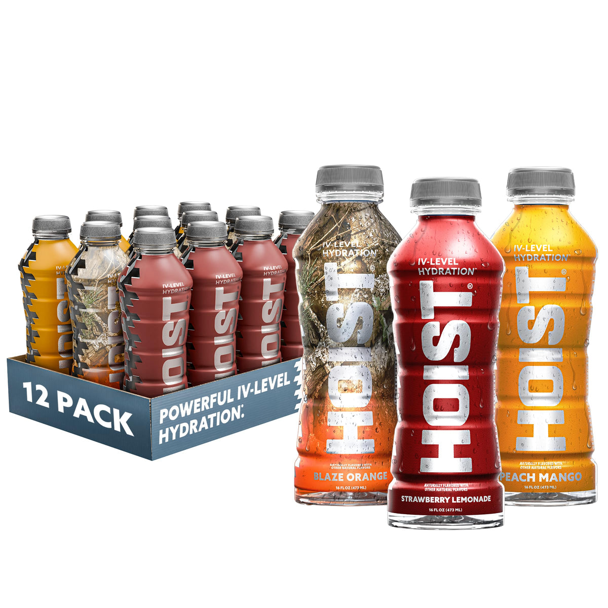 HOIST bottle-pour shows quick hydration after exercise.