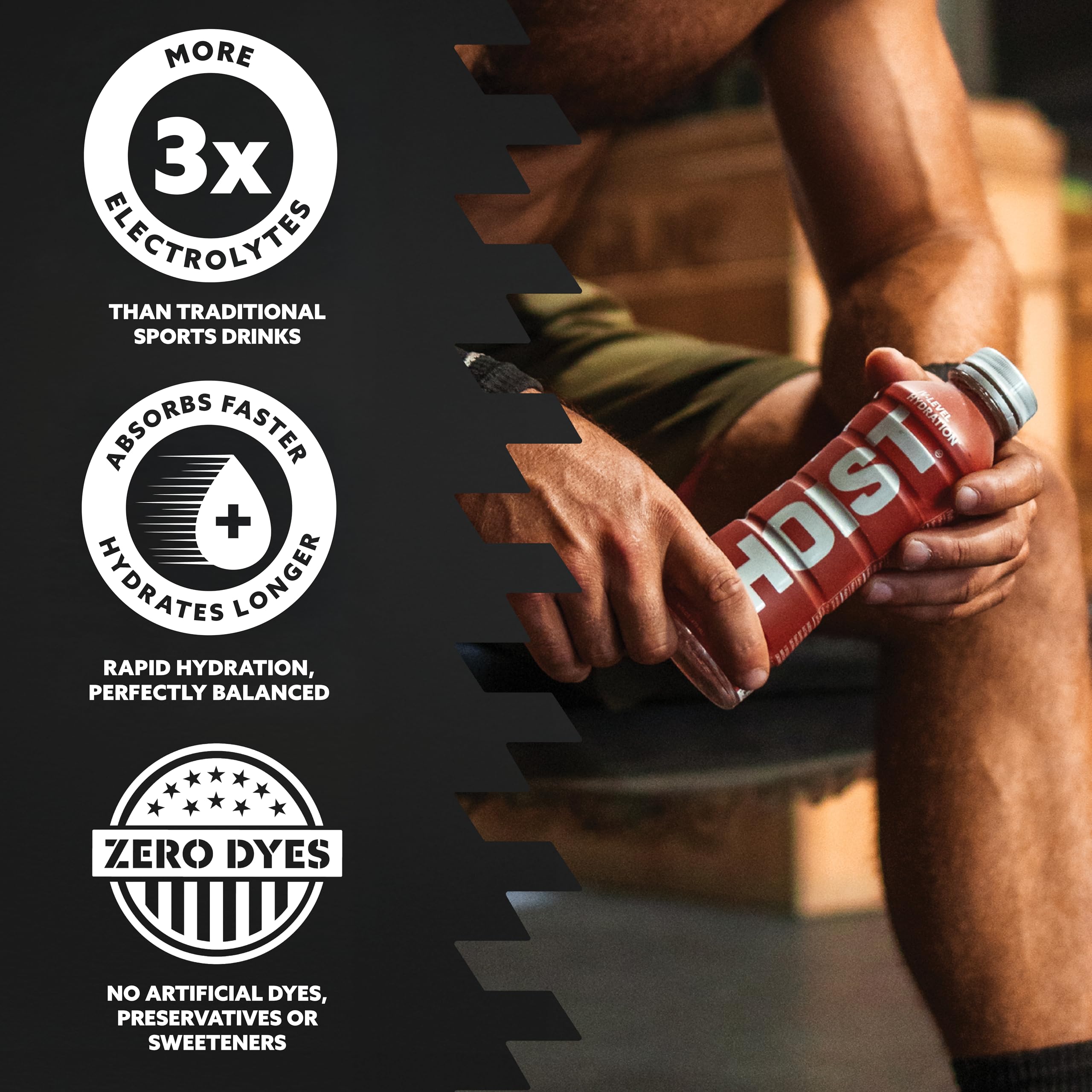 HOIST variety-pack-front-peach-mango highlights an uplifting flavor for post-workout recovery.