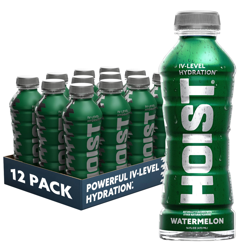 HOIST Watermelon 16oz bottle, refreshing hydration for workouts and daily use.