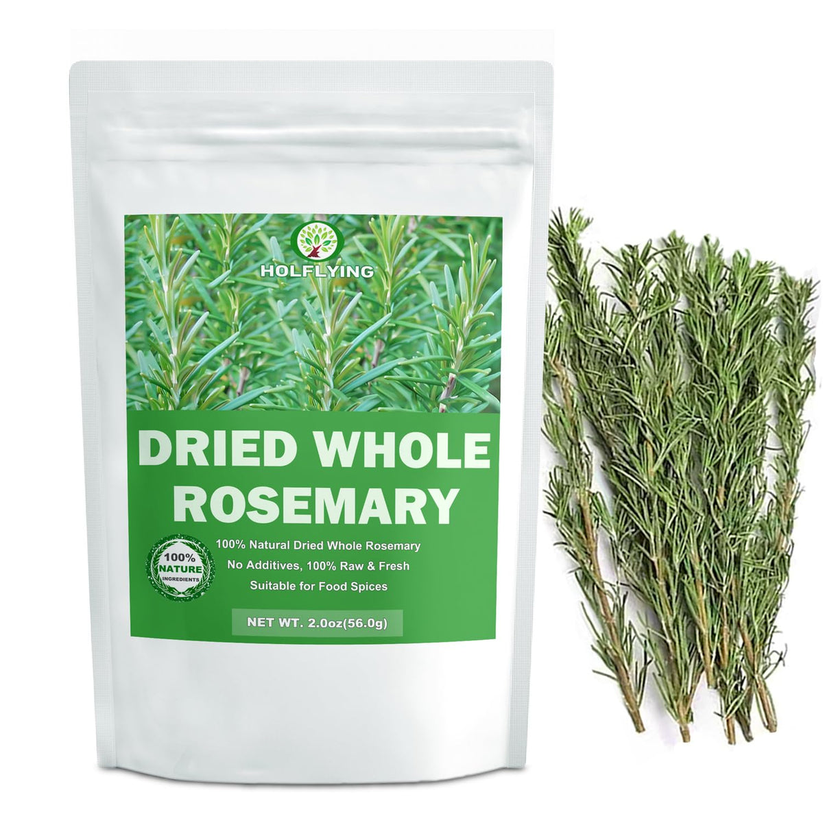 HOLFLYING rosemary sprigs 2oz bag offer rich aroma for daily cooking.