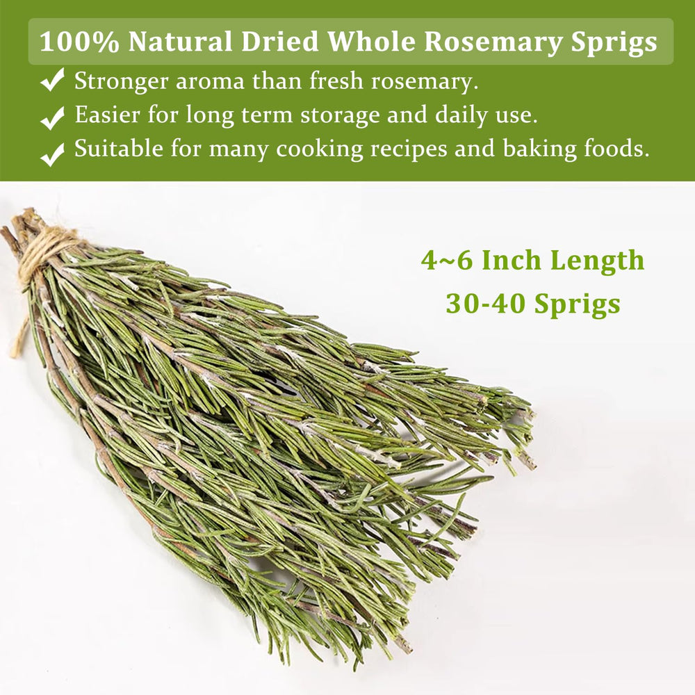 HOLFLYING rosemary sprigs 30-40pcs ready-to-use pantry staple.