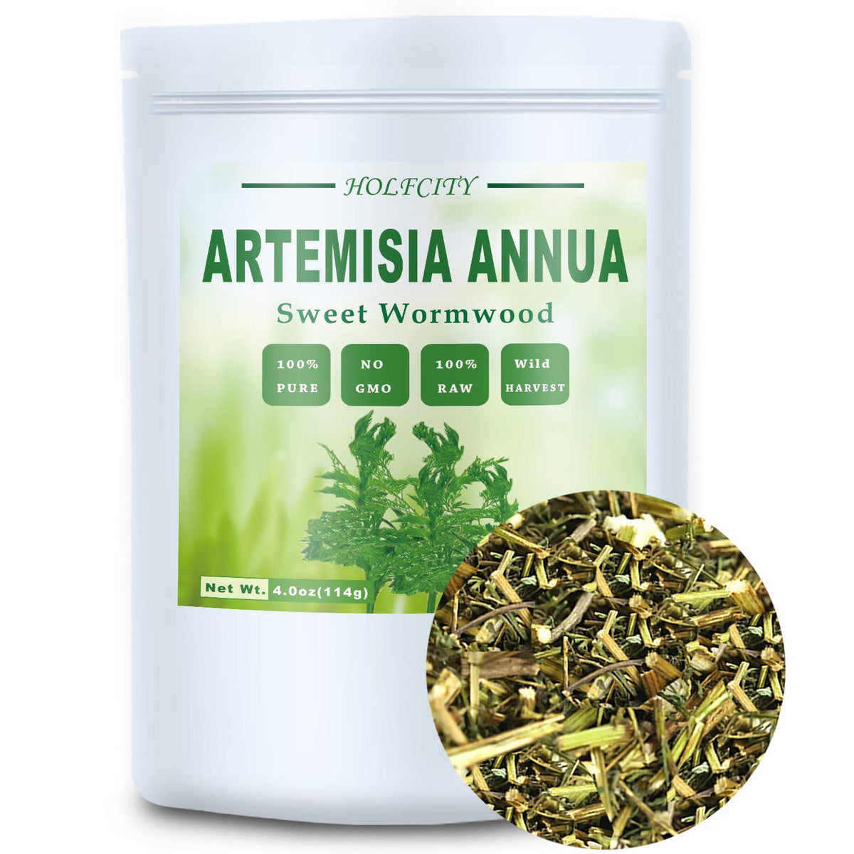 HOLFLYING Artemisia Annua loose leaves for herbal blends and daily use.