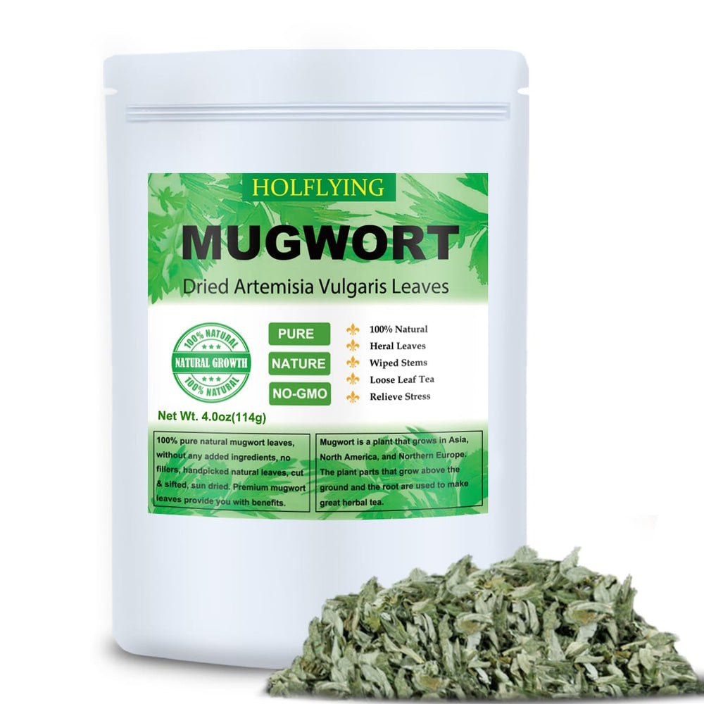 HOLFLYING mugwort leaves aroma closeup captures sage-like scent.