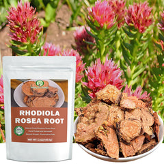 HOLFLYING Rhodiola root slices from mountains, ideal for herbal tea.