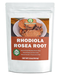 HOLFLYING Rhodiola root cut for tea, ready to steep for caffeine-free warmth.