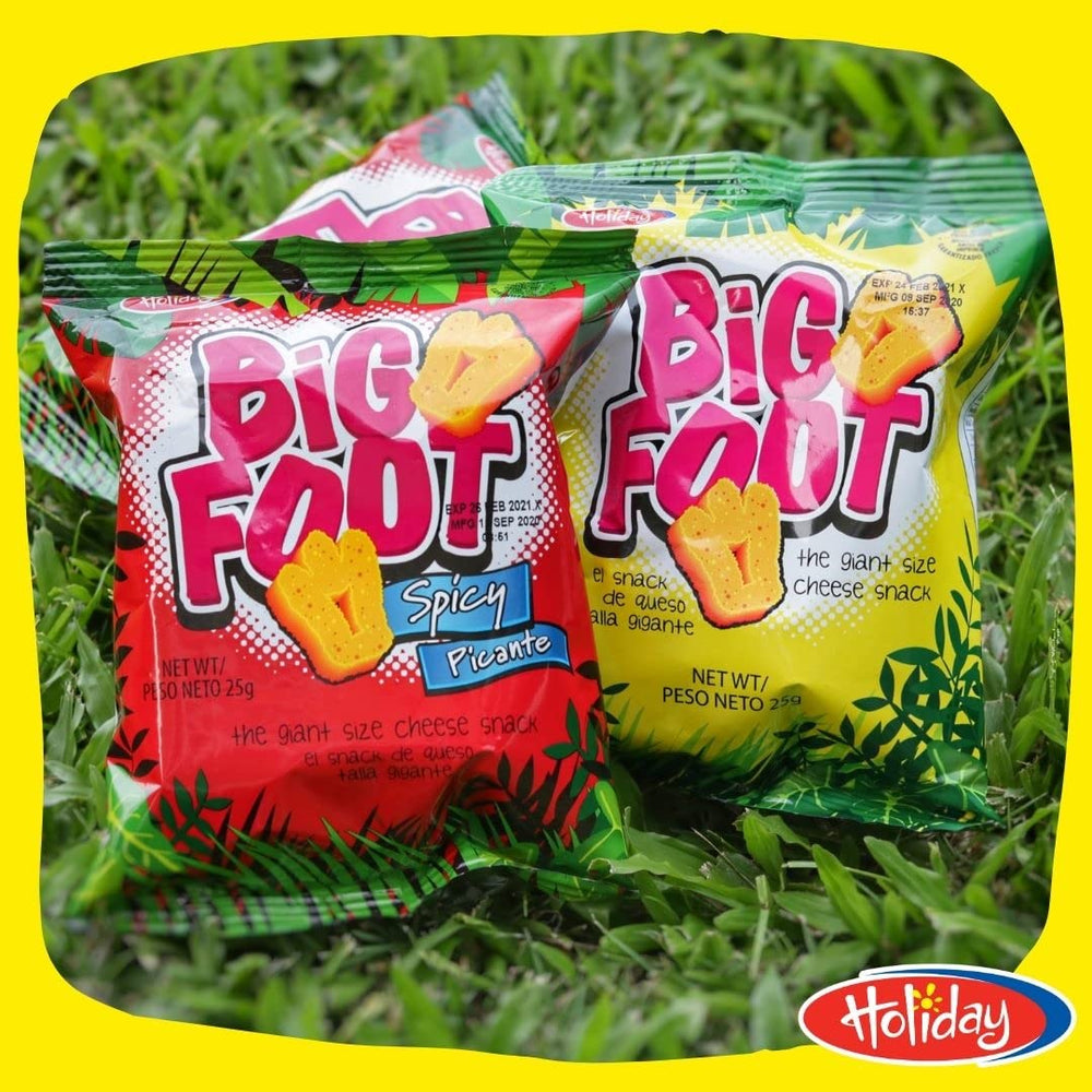 Caribbean-inspired Holiday Big Foot cheese snacks with bold flavor from Trinidad.