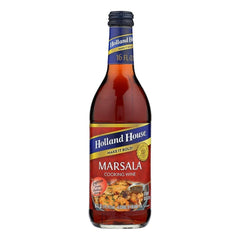 Holland House Cook Wine Marsala bottle with rich golden color and mild aroma for marinades and sautéing.