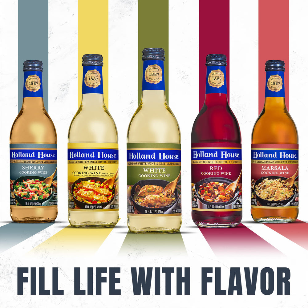 Holland House Cook Wine White kitchen use demonstrates everyday flavor enhancement.