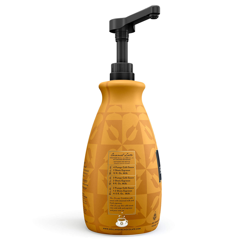 Hollander Chocolate Caramel Latte Creation swirl captures rich coffee flavor