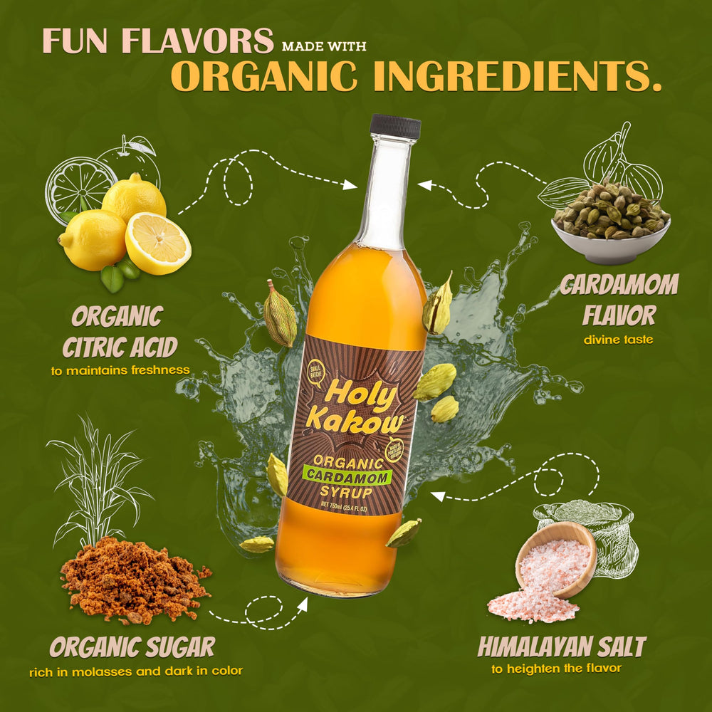 Holy Kakow Cardamom Syrup shake topped with aromatic spice