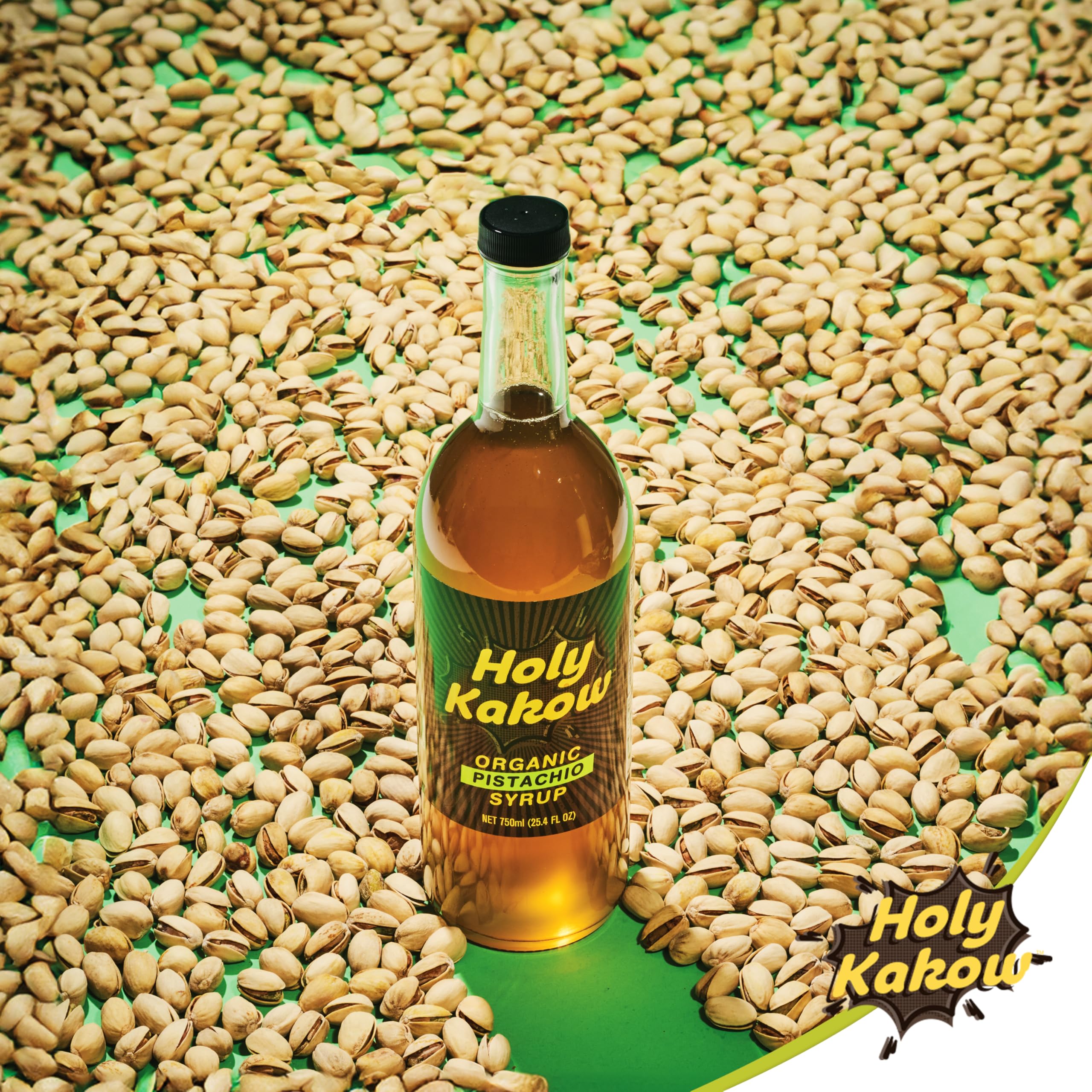 Holy Kakow Pistachio Syrup blends into shakes for creamy texture.
