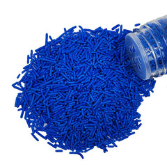 Homankit Blue Jimmies sprinkles bottle for decorating ice cream and desserts.