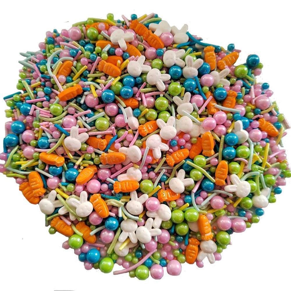 Homankit Easter Sprinkles on cupcakes and cookies create festive, colorful desserts.