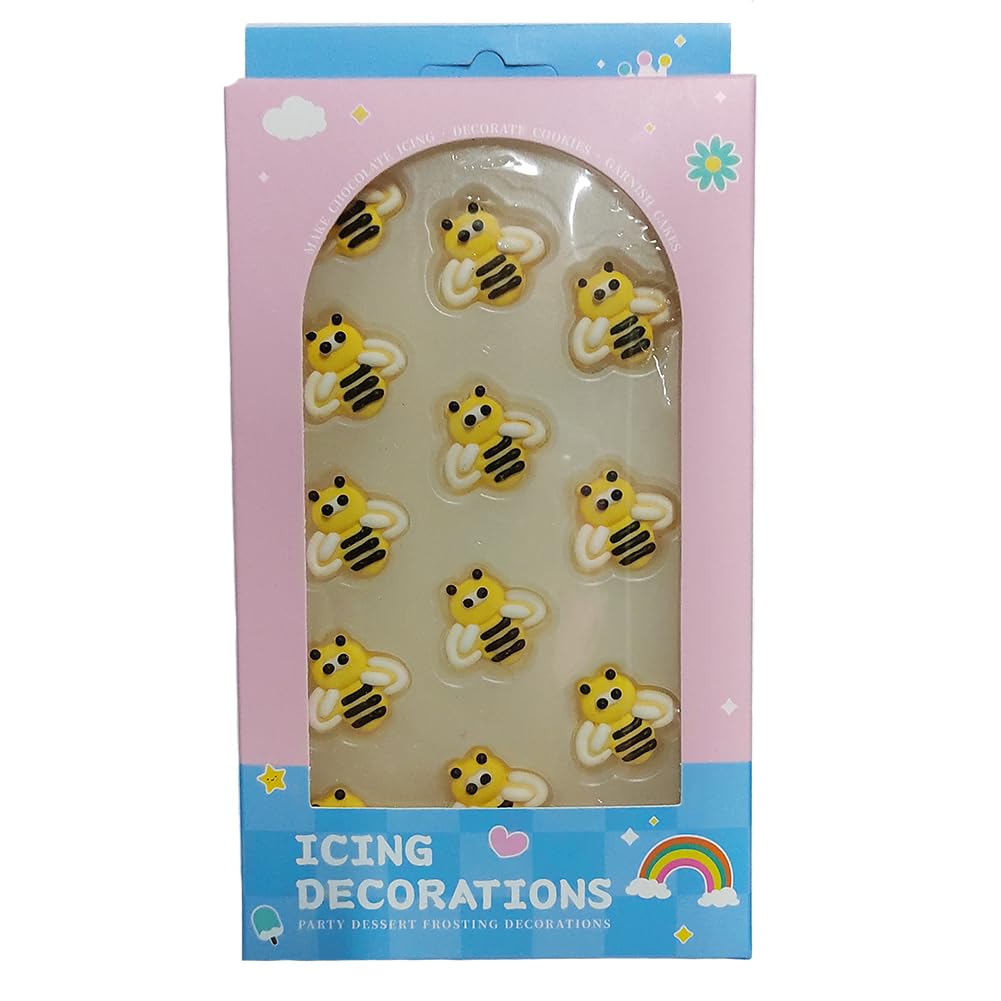 Homankit edible bee sprinkles pack embellishes cookies with festive bee accents