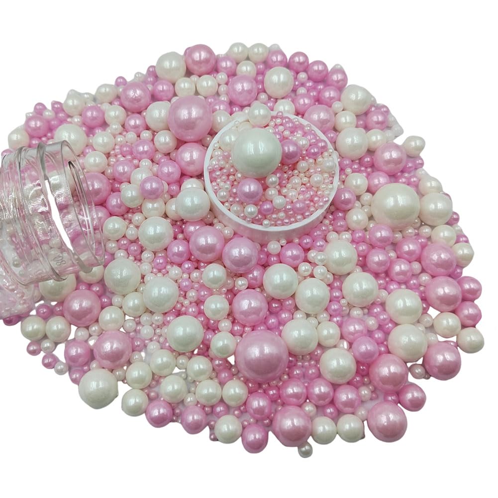 Homankit edible pearls bottle adds white-pink sparkle to cakes and cupcakes.