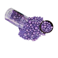Homankit edible purple sugar pearls bottle adds festive sparkle to desserts