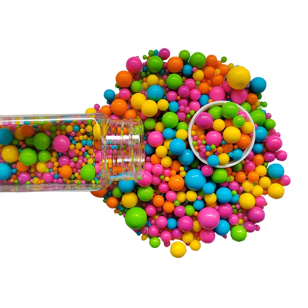 Homankit edible rainbow pearls bottle for vibrant cake decorations.