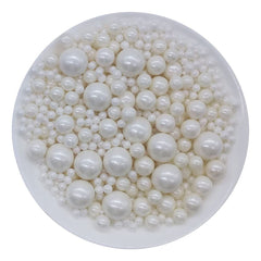Homankit edible white sugar pearls bottle for easy cake decorating and sprinkles