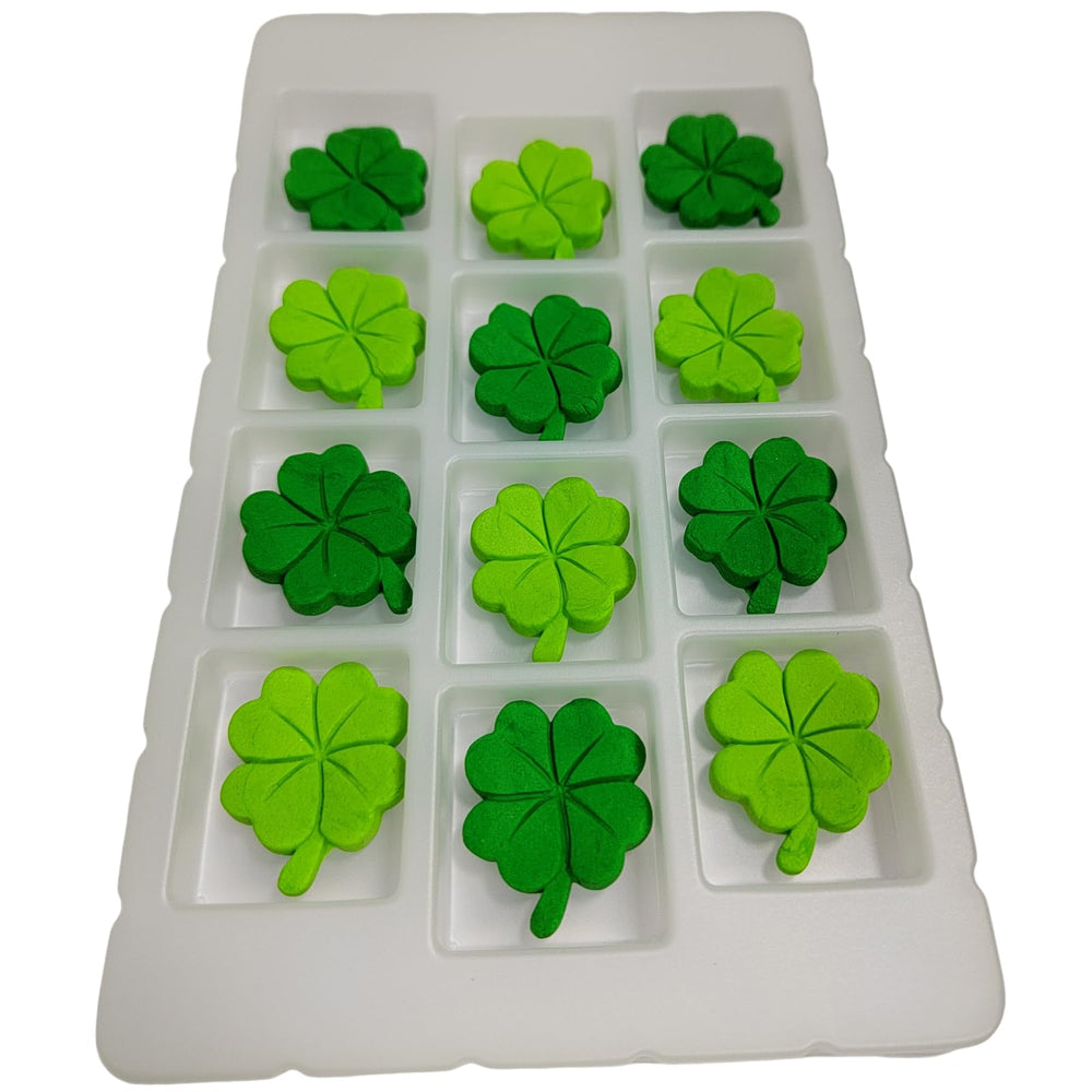 Homankit grass green shamrock toppers on cookies for St. Patrick's Day